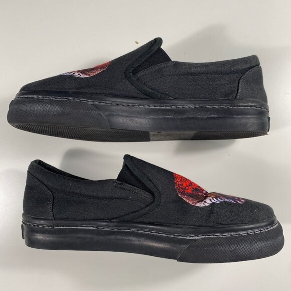 MARCELO BURLON Mens Snake Canvas Print Slip On Sneakers 7 - Picture 4 of 9